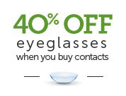 pearle vision offer - 40% off eyeglasses when you buy contacts
